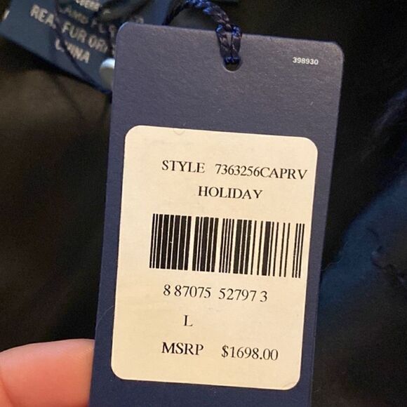 Ralph Lauren Long Black Curly Lamb Shearling Vest - Picture 15 of 16